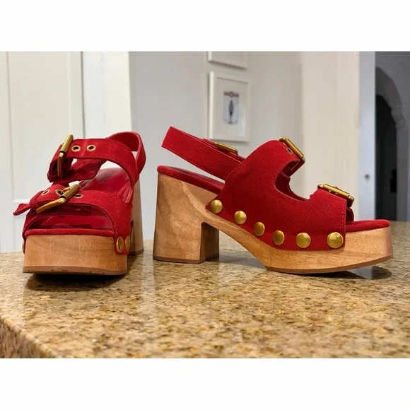 Charlotte Stone red platform sandals - Picture 2 of 5